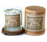 French Lavender Candle in a scotch glass.