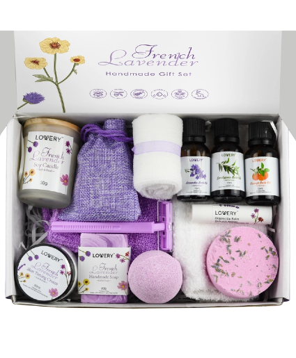 French Lavender Spa Set Gift Basket