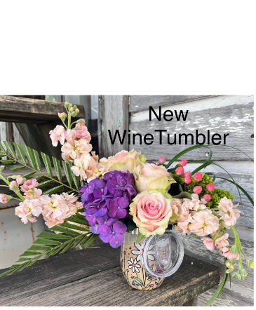 Wine Tumbler  Fresh Arrangement in Key West, FL | Petals & Vines