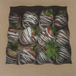 Chocolate Strawberries Sweet Blossoms 
