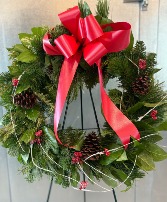 Fresh Christmas Greens Wreath 