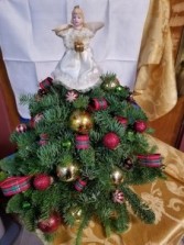 Fresh Christmas Tree Centerpiece Custom Designed