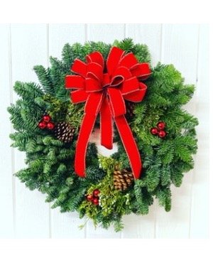 Fresh Christmas wreath 24” FRESH mixed Christmas wreath