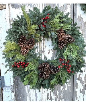 Fresh Christmas Wreath 28"Christmas Wreath