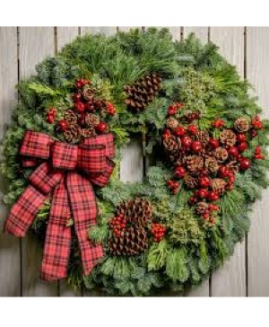 Fresh Christmas wreath Wreath, fresh pine