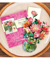 Fresh Cut Cards  Pop Up Flower Bouquet and Card 
