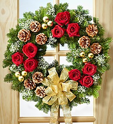 Fresh Evergreen Decorated wreath Christmas Wreath
