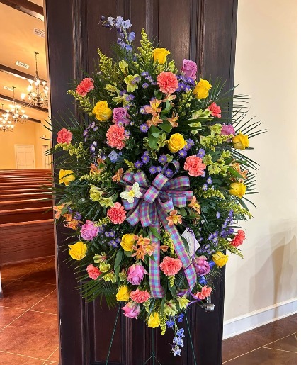Fresh Flower Standing Spray Sympathy Flowers