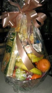 Fresh Fruit  crackers and jelly and cheese 