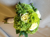 fresh green and white hand tied cluster hand tied cluster for dance/prom