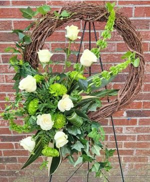Fresh Greens Inspirations Funeral Wreath 