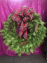 Fresh Hand Made Christmas Wreath Wreath for Door/Cemetary