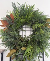 Fresh Holiday Wreath with Mixed Greens Holiday Wreath