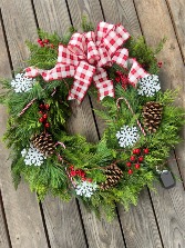 Fresh Local Made Evergreen Wreath  