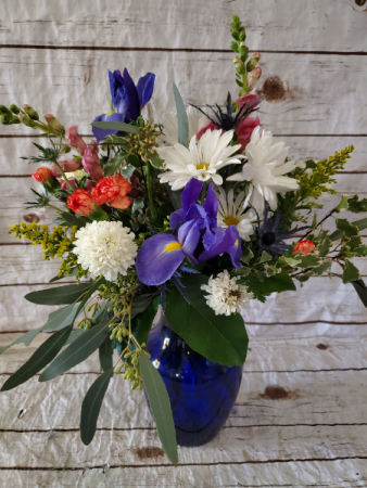 Fresh mix cobalt vase