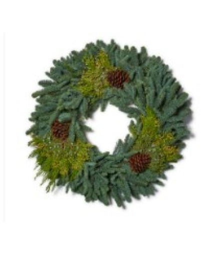 Fresh Noble Fir Wreath 24