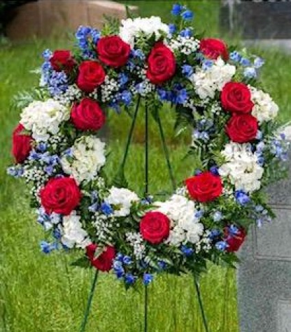 fresh patriotic memorial wreath 