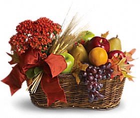 Fresh picked fruit basket