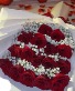 Fresh premium red roses Roses and baby’s breath