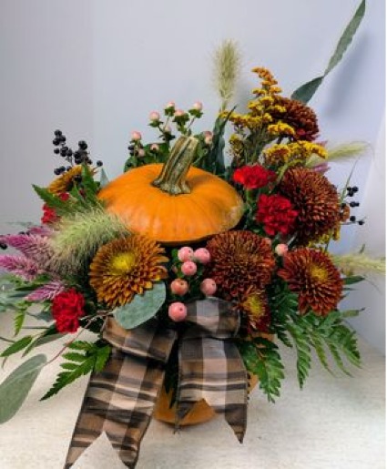 Fresh Pumpkin Arrangement   NFS-A55 Fresh pumpkin