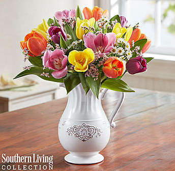 Fresh Spring Tulip Pitcher by Southern Living™ '18 Arrangement
