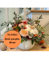 Fresh White Pumpkin with Florals! 