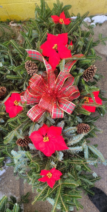 Grave Blanket Fresh Winter Greens  in Troy, MI | ACCENT FLORIST