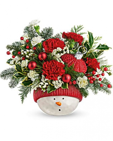 Friendly snowman Christmas