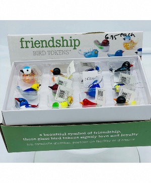 Friendship Bird Tokens Glass  Giftware 