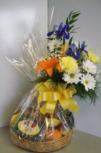 Fruit And Flower Basket Flower/Fruit/Gourmet Gift Basket