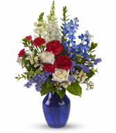 From Sea to Shining Sea Vase arrangement