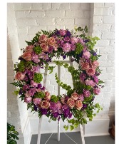 From the garden wreath Easel stand