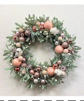 Frosted Blush  Holiday Wreath 18"