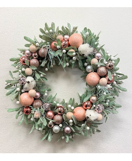 Frosted Blush  Holiday Wreath 18
