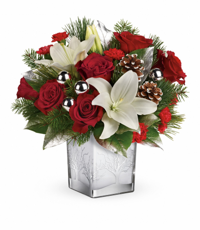 FROSTED FOREST TELEFLORA ARRANGEMENT
