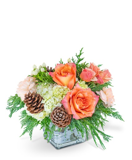 Frosted Peach Lane Flower Arrangement