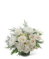 Frosted Swan Elegance Flower Arrangement