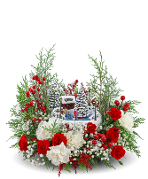 Frosted Wonderland Kinkade Keepsake Flower Arrangement