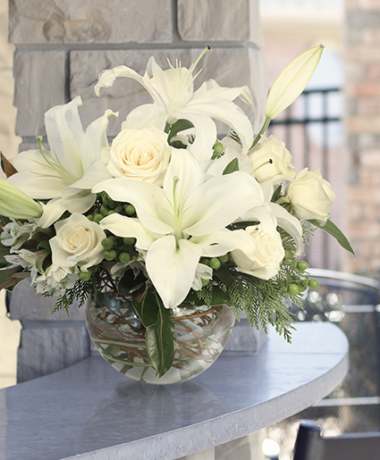 Frosty Blooms Lifestyle Arrangement