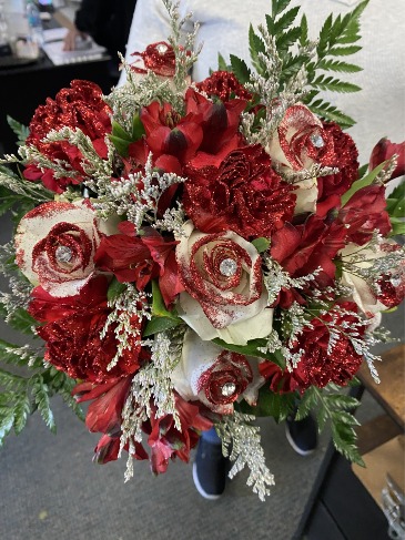 Frosty Romanace Floral Arrangement in Weirton, WV | McCauslen Any Occasion