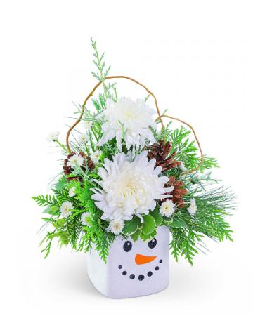 Frosty Sparkle Keepsake Flower Arrangement