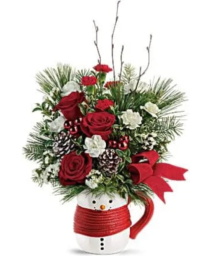 Frosty Wishes Snowman Bouquet Snowman Christmas Bouquet