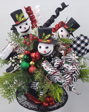 Frosty's Top Hat- LOCAL DELIVERY ONLY Christmas Arrangement