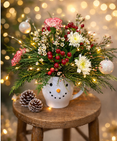 Frosty's Winter Cheer  Floral Arrangement in Pittsboro, North Carolina | Blossom Floral Artistry