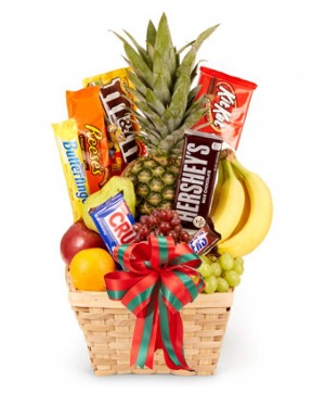 Fruit and Candy Gift Basket 