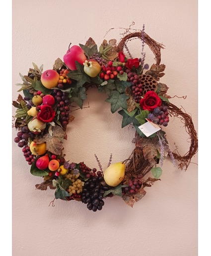 Fruit And Florals Silk Wreath