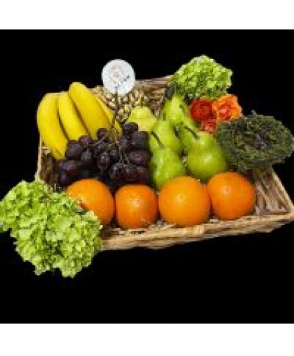 Fruit and Flowers Basket Gift Package