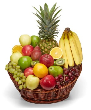 fruit basket arranged