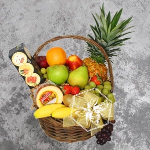 Fruit Cheese Charcuterie Gift Basket