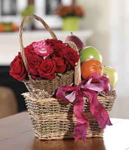 Fruits & Flowers Basket Gift Basket in Los Angeles, CA | MY BELLA FLOWER Fruits & Flowers Basket Gift Basket in Los Angeles, CA | MY BELLA FLOWER